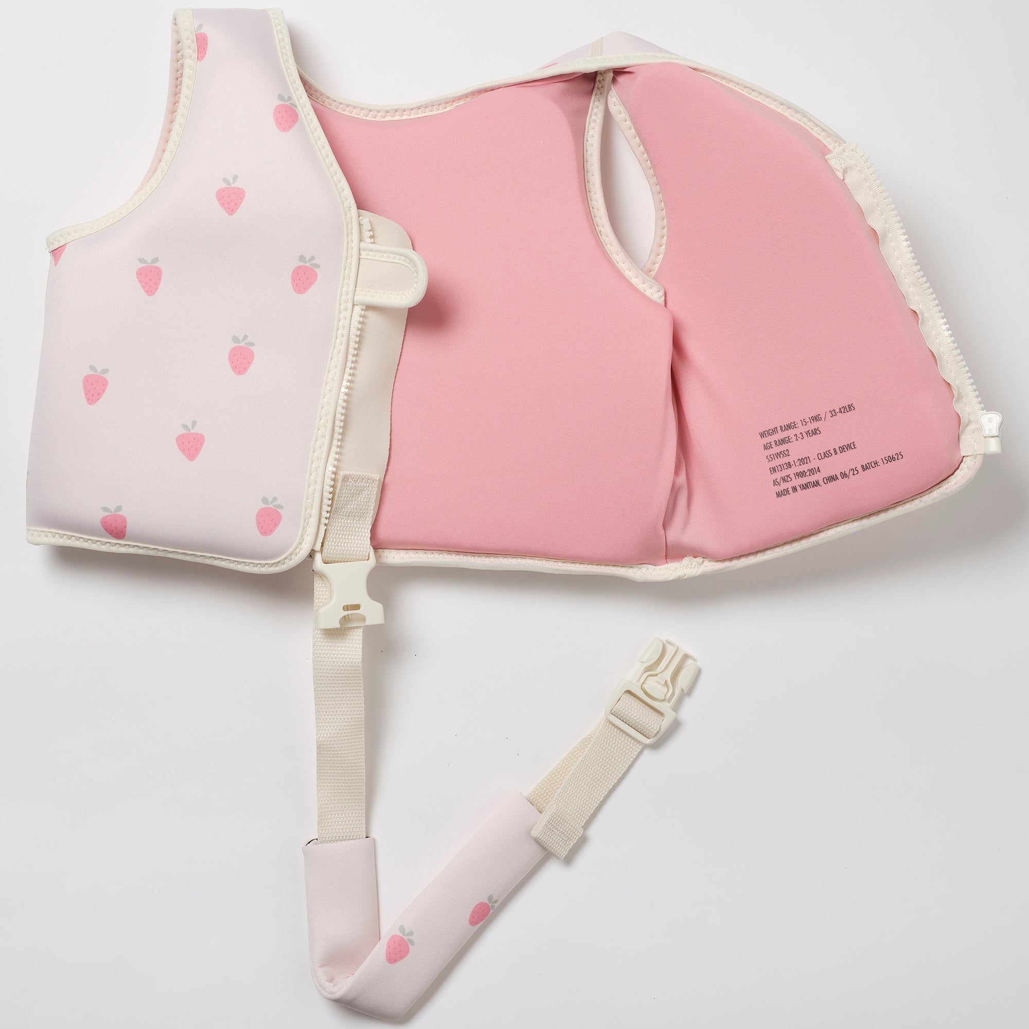 Sunnylife Strawberry Swim Vest With Anti-Rise Safety Strap