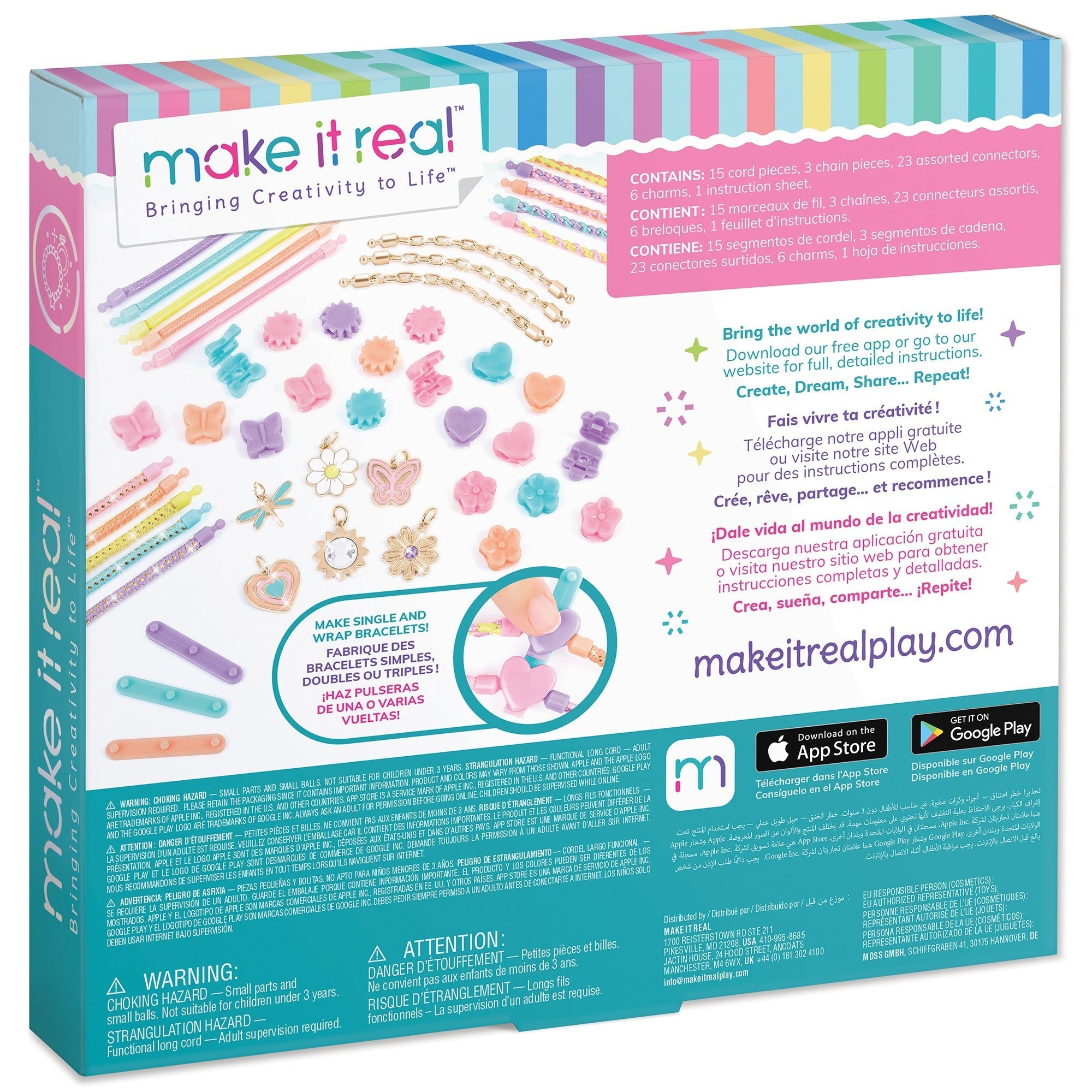 MIR Pastel Paradise Jewelry Kit - Bracelet & Necklace Crafting Set