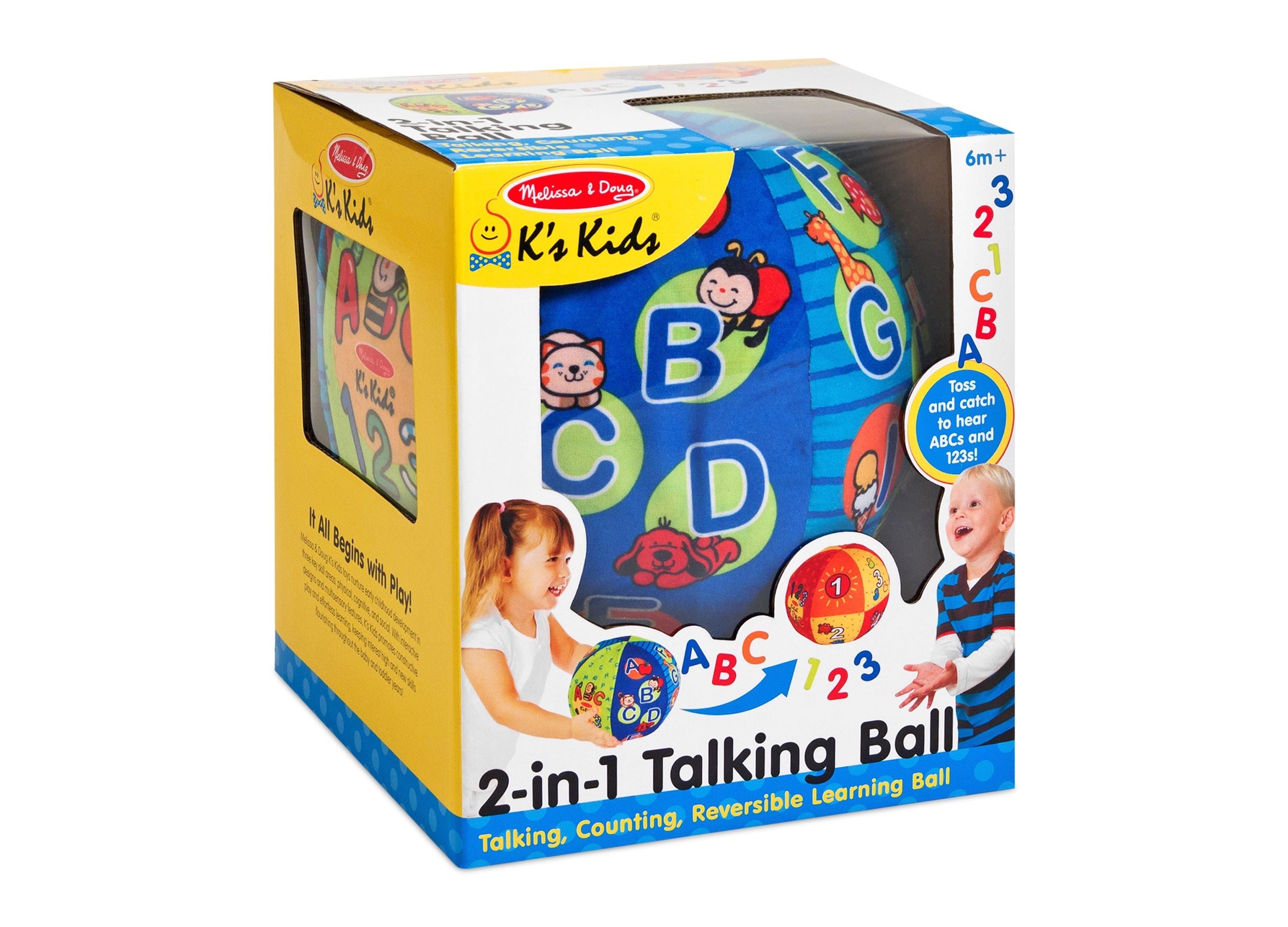Melissa & Doug K's Kids 2-in-1 Talking Ball - ABCs and Numbers Learning Toy