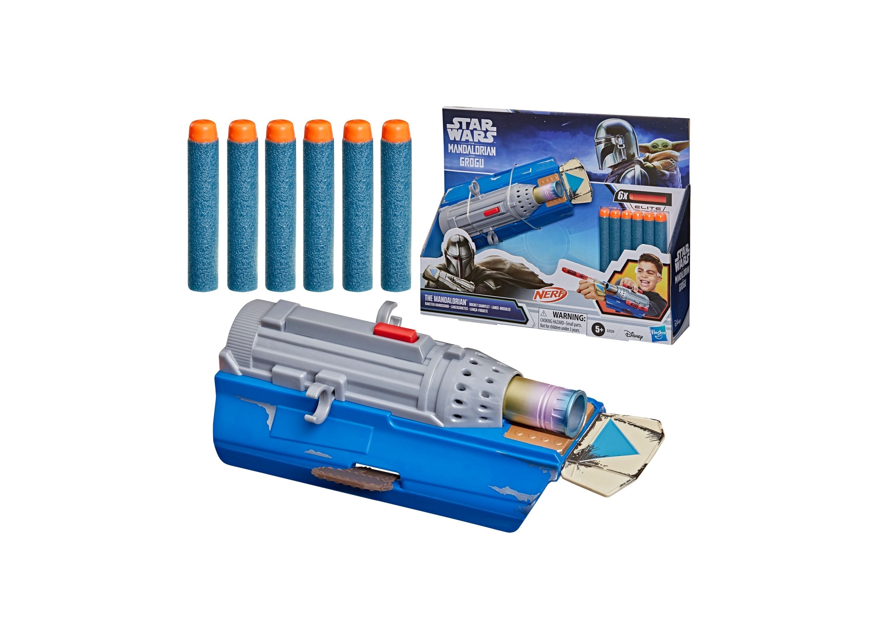 Nerf Star Wars The Mandalorian Rocket Gauntlet With 6 Darts Ages 5+