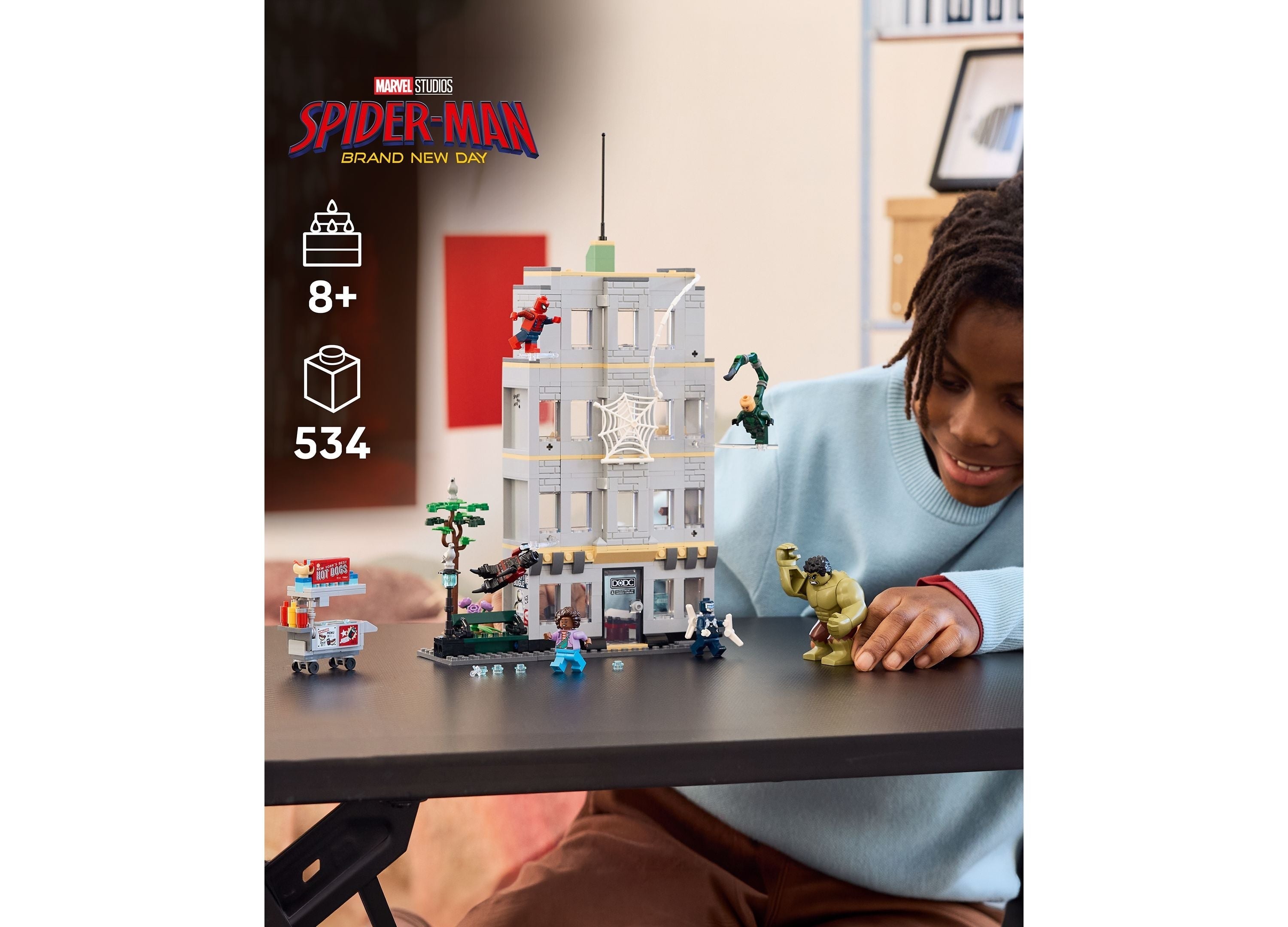 LEGO Marvel Spider-Man vs. Hulk Epic Clash Building Set, 534 Pieces