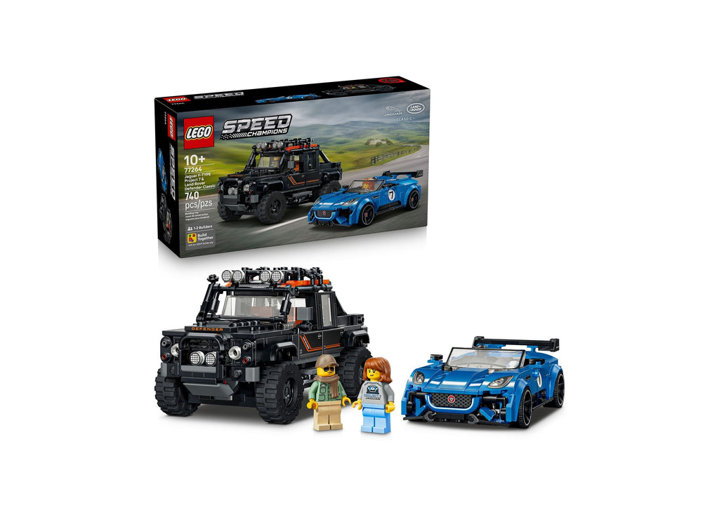 LEGO Speed Champions Jaguar Project 7 And Land Rover Defender 740-Piece Building Set