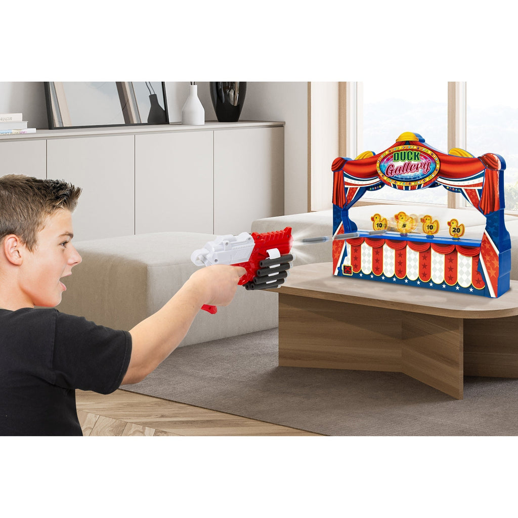 Retro Arcade Electronic Duck Shooting Gallery Game With Blaster And Darts