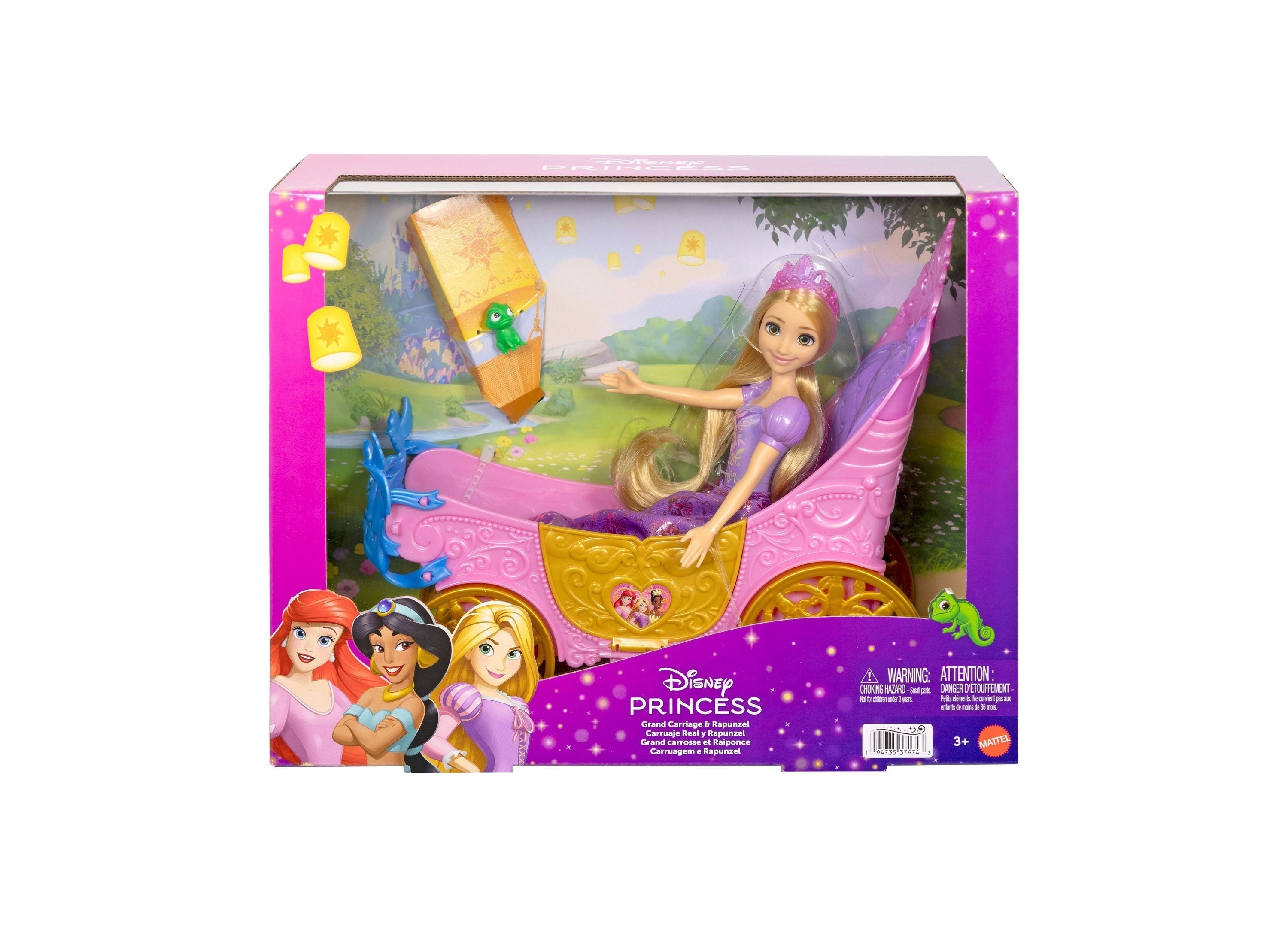 Disney Princess Rapunzel Grand Carriage Fashion Doll Playset with Pascal