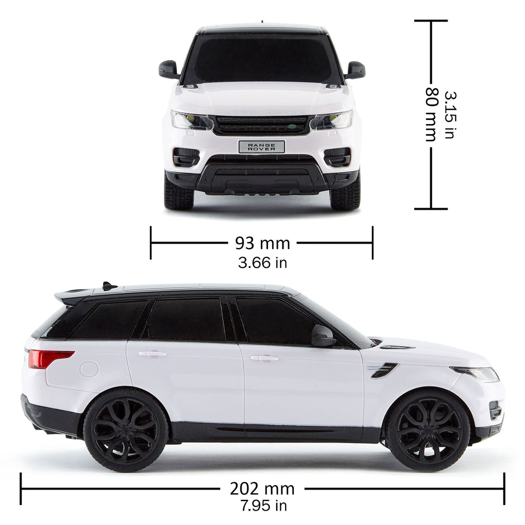 CMJ RC Cars Range Rover - White - 1:24 Scale, 2.4GHz Remote Control SUV with LED Headlights