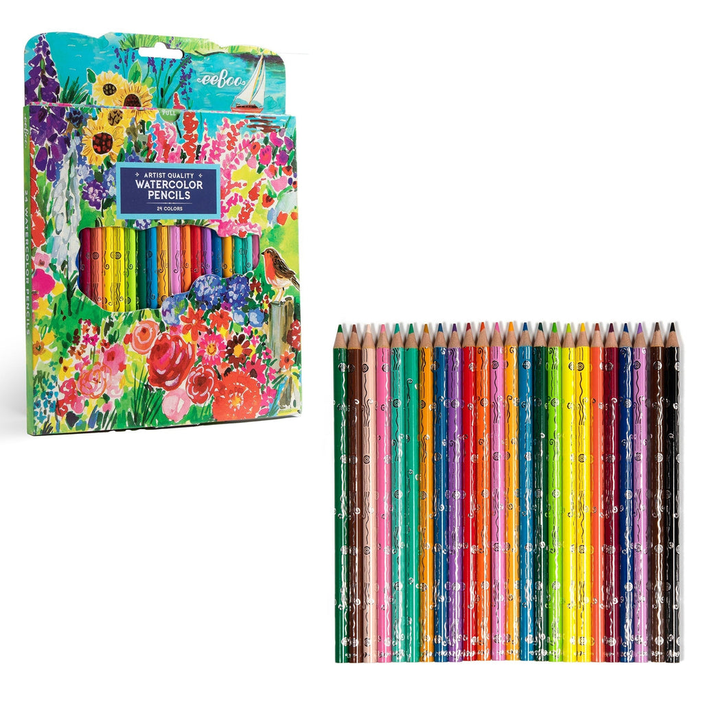Seaside Garden Watercolor Pencils Premium Set - 24 Colors