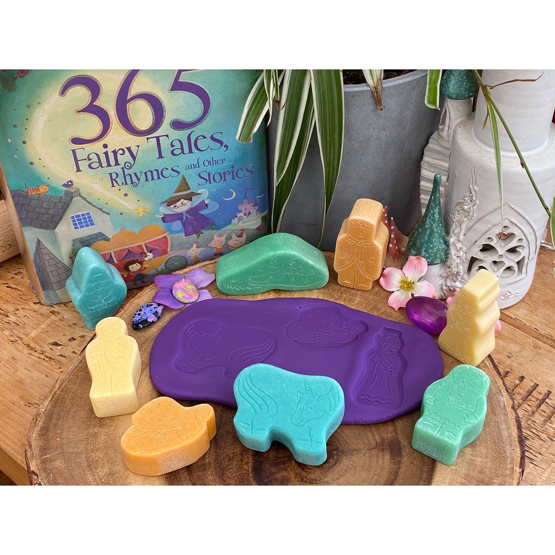 Yellow Door Little Lands Fantasy Figures - Set of 8 Enchanted Stone Characters
