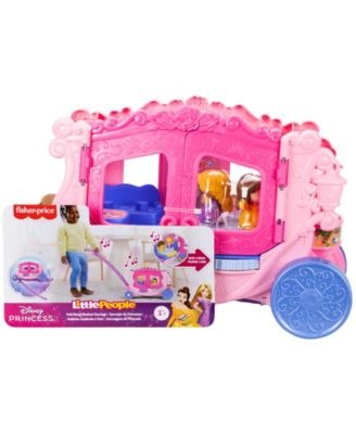 Fisher-Price Little People Disney Princess Musical Carriage with Belle and Rapunzel Figures