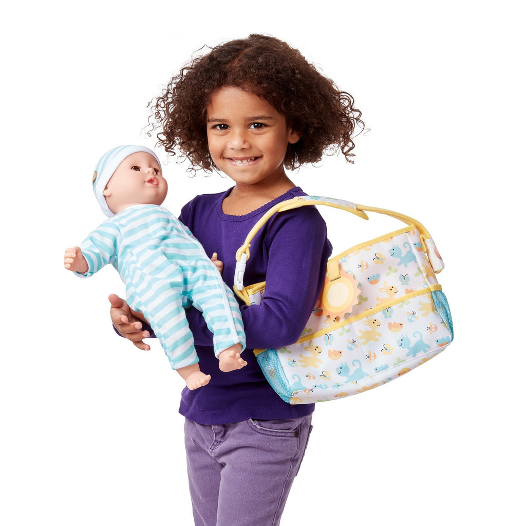 Melissa & Doug Mine to Love Diaper Bag Doll Travel Playset