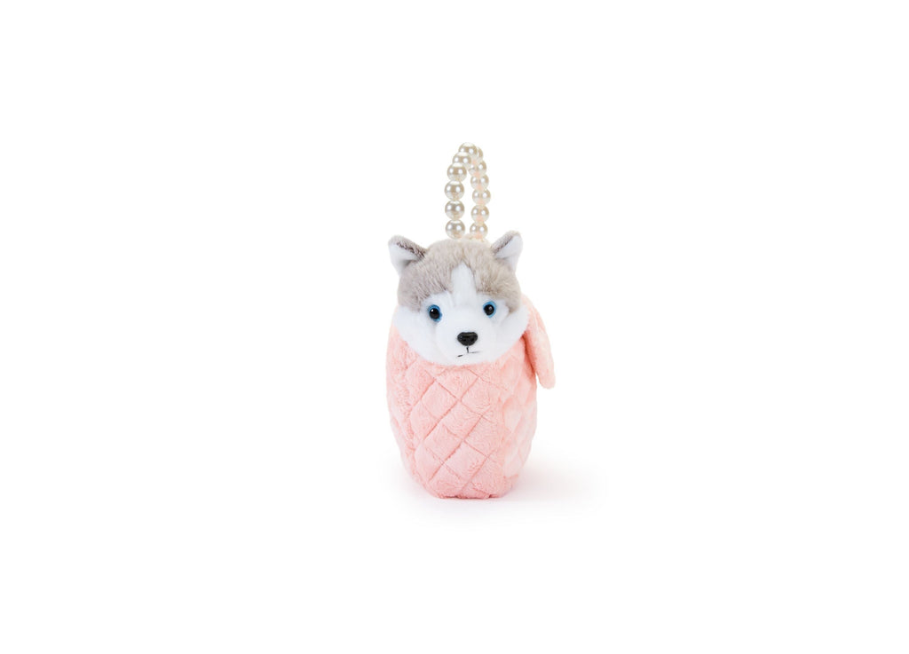 Geoffrey's Toy Box Fancy Pets 6" Plush Husky with Quilted Purse