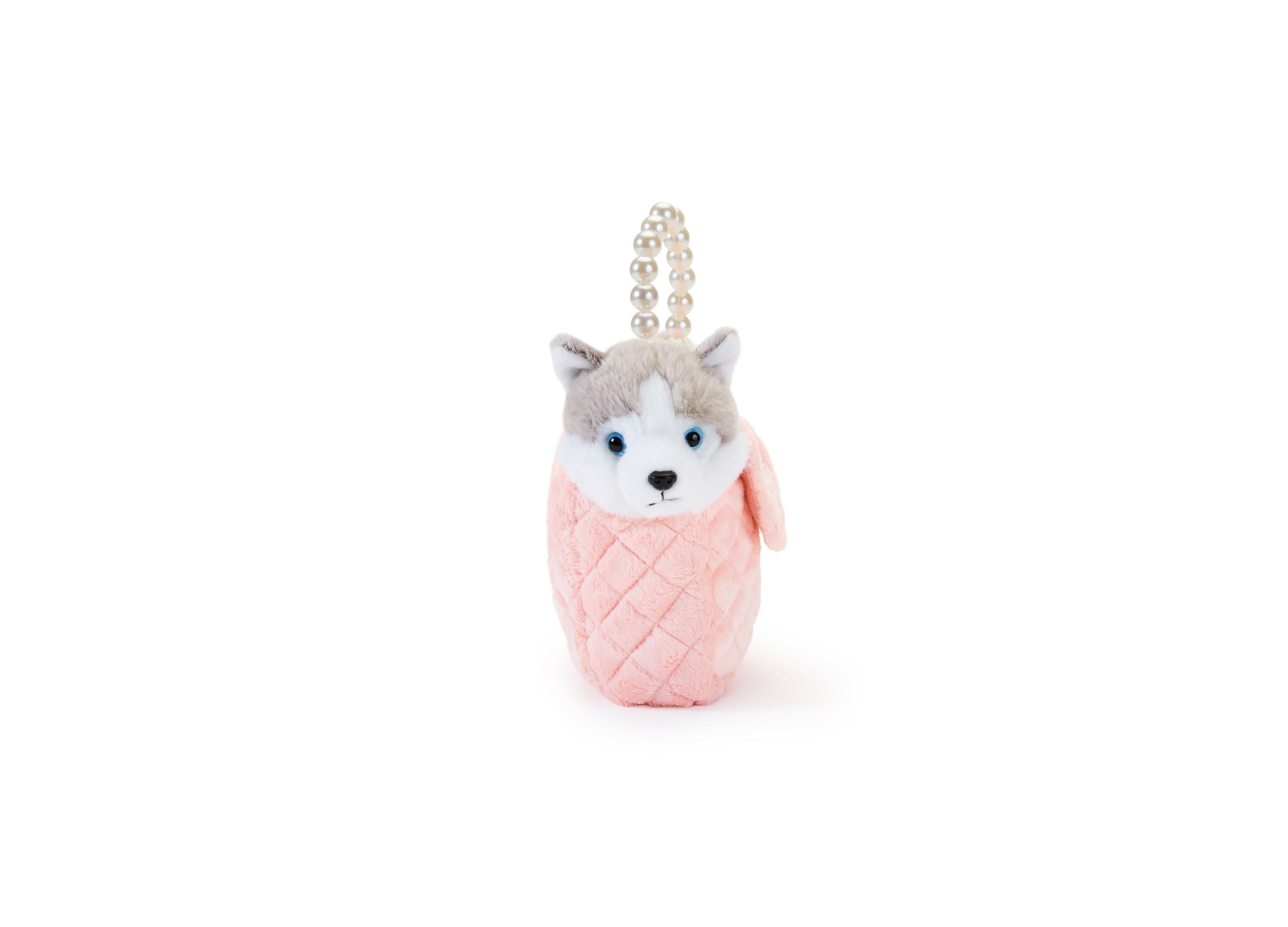 Geoffrey's Toy Box Fancy Pets 6" Plush Husky with Quilted Purse