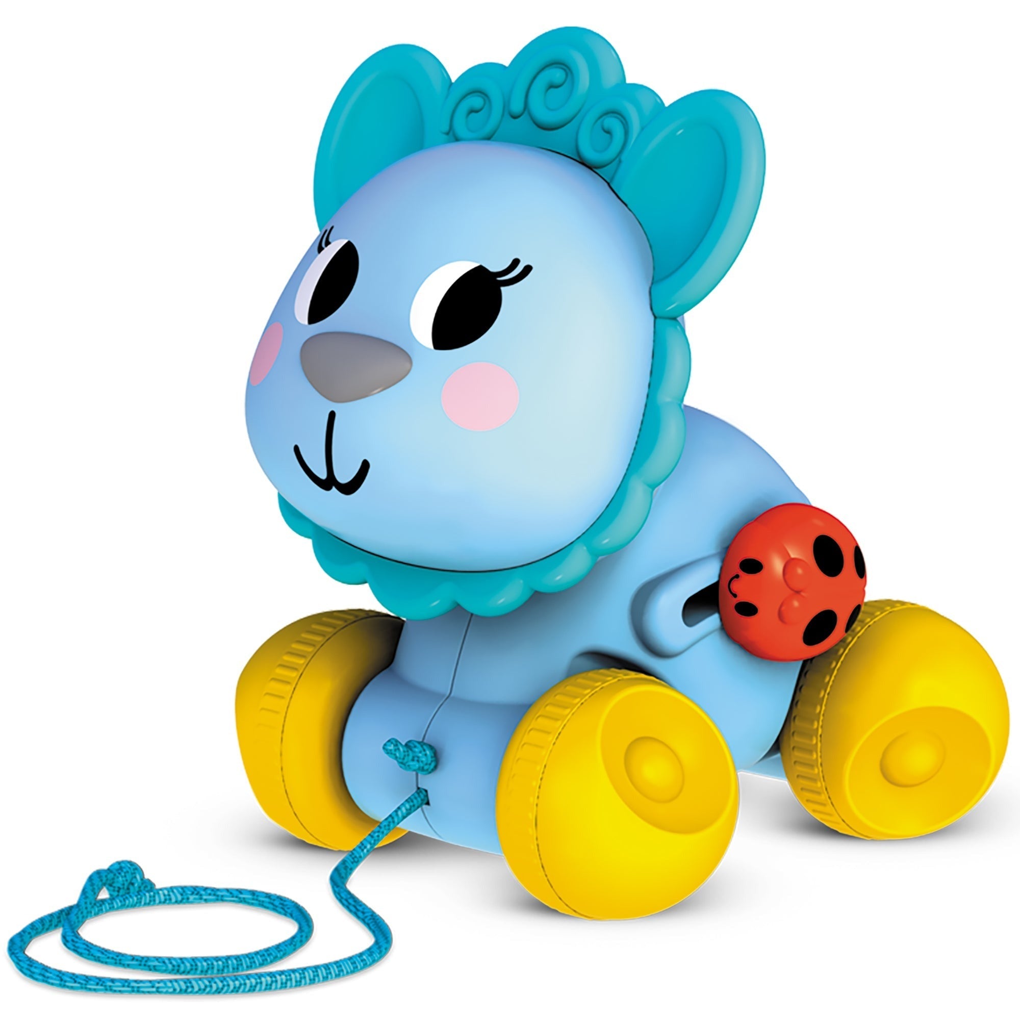 Kids Hits Push & Pull Llama Tactile Motion Toy With Rotating Head And Ratchet
