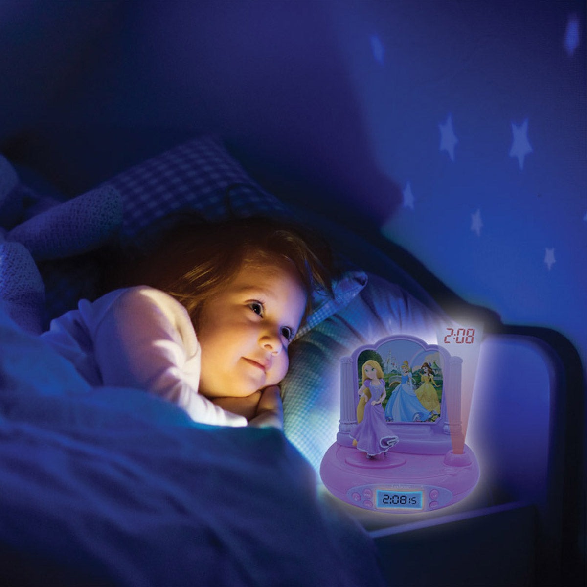 Disney Princess Rapunzel Projector Clock with magical sounds