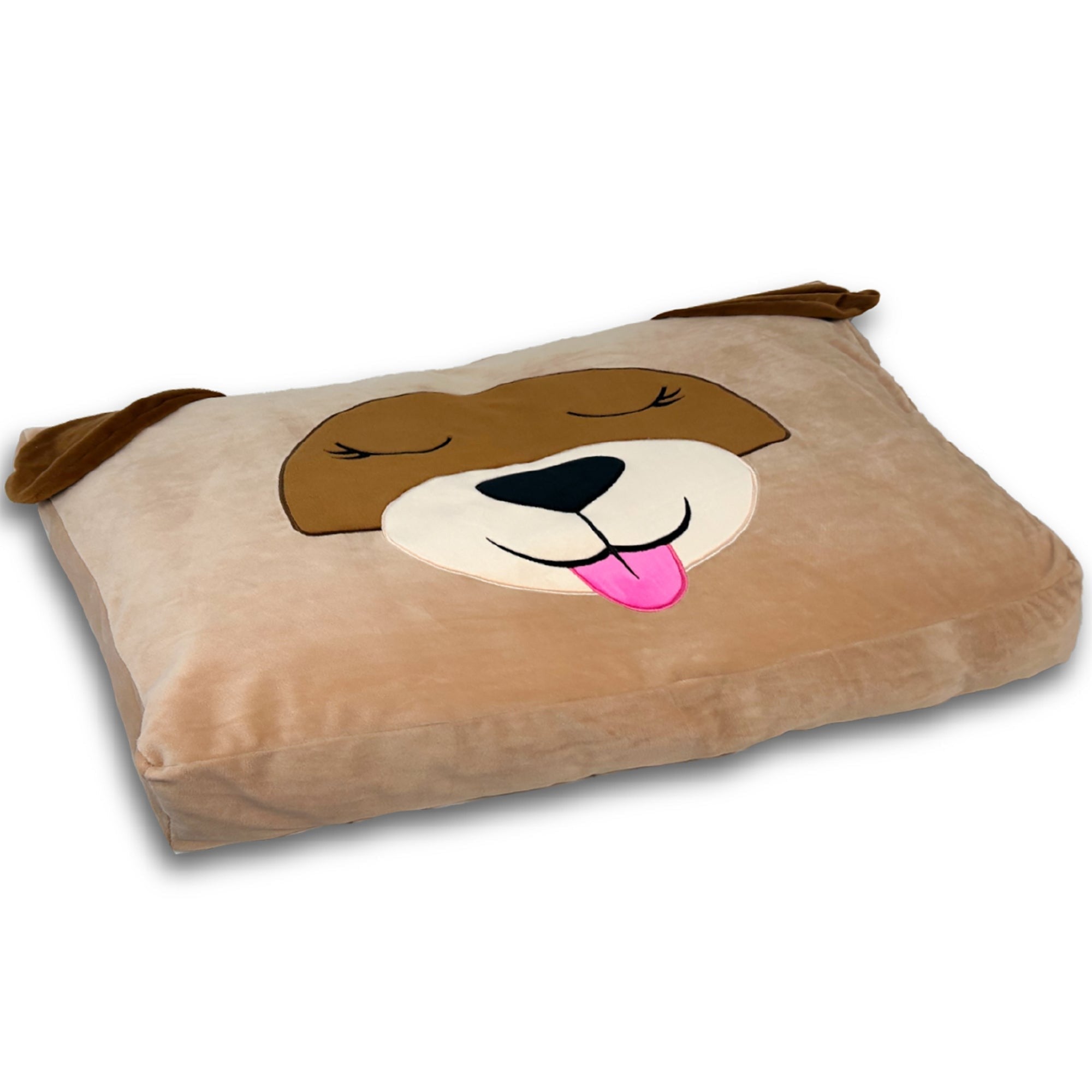 Happy Nappers Pet Bed In A Box Slipcover, Logan The Tan Dog, Small 24x18-Inch