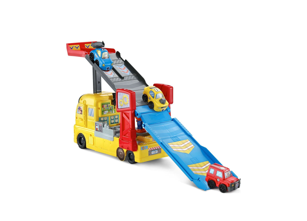 VTech 3-in-1 Race & Repair Hauler Interactive Learning Vehicle Playset