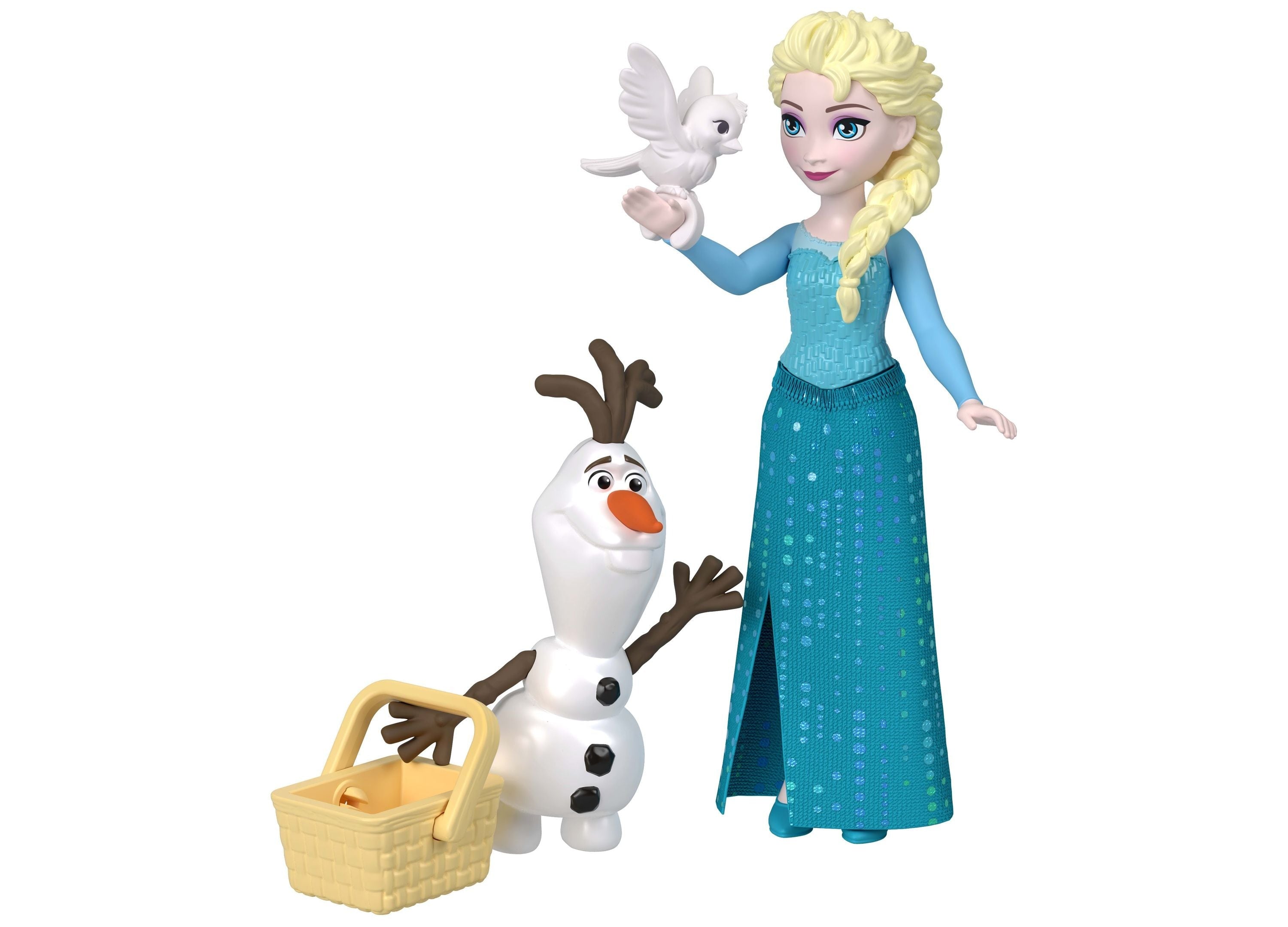 Disney Frozen Anna and Elsa Character Set with Kristoff and Olaf