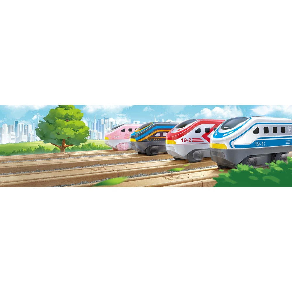 Hape Intercity - Battery-Operated Locomotive Set - Vibrant Colors
