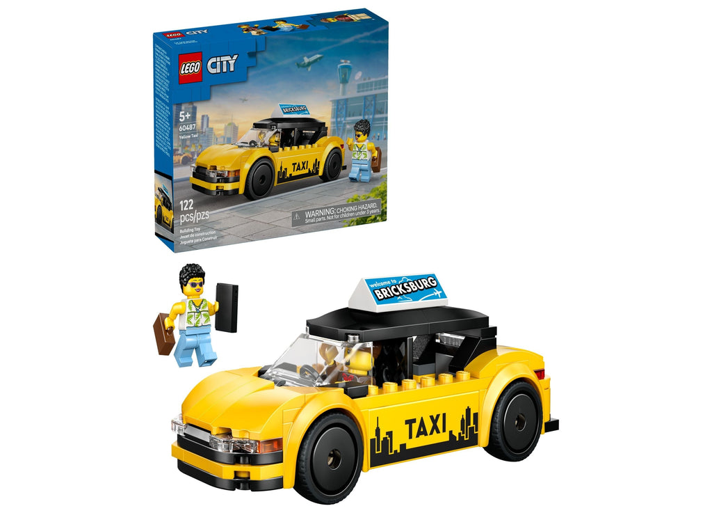 LEGO City Yellow Taxi Building Toy Set - 122 Pieces