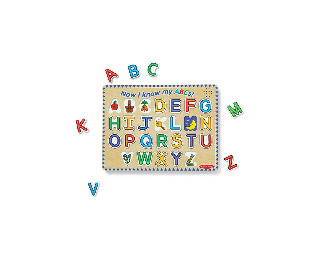 Melissa & Doug Alphabet Sound Puzzle - 26-Piece Brightly Colored Wooden Set