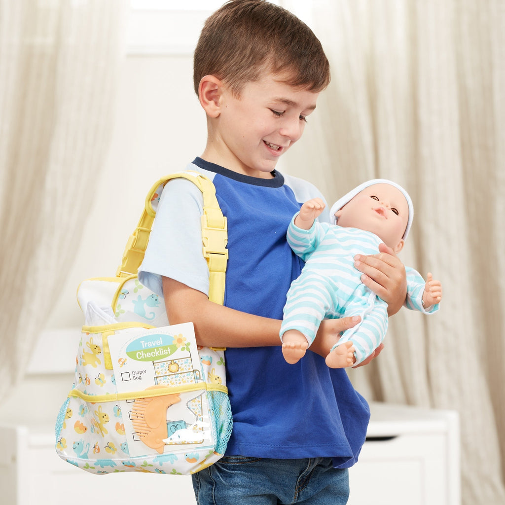 Melissa & Doug Mine to Love Diaper Bag Doll Travel Playset