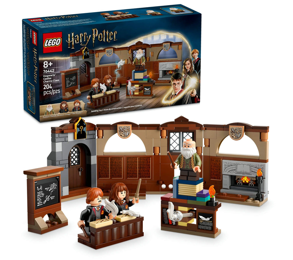 LEGO Harry Potter Hogwarts Castle Charms Class Set, Wizard Toy for Kids 76442