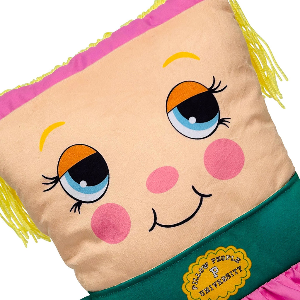 Pillow People Jill College 2-in-1 Plush Toy & Pillow – Retro 80's Design