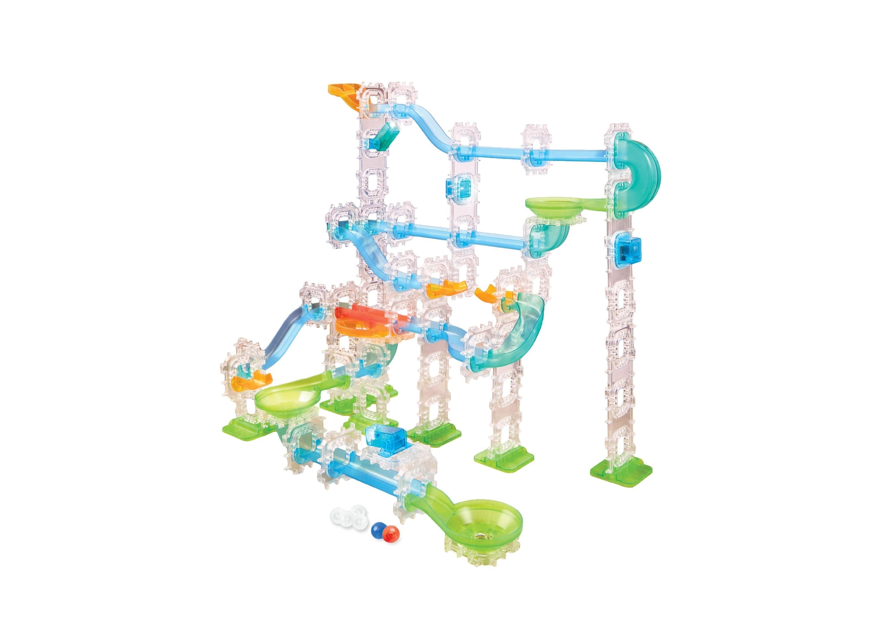 Discovery MINDBLOWN Glow Roll Light-Up Marble Run 92-Piece Construction Set