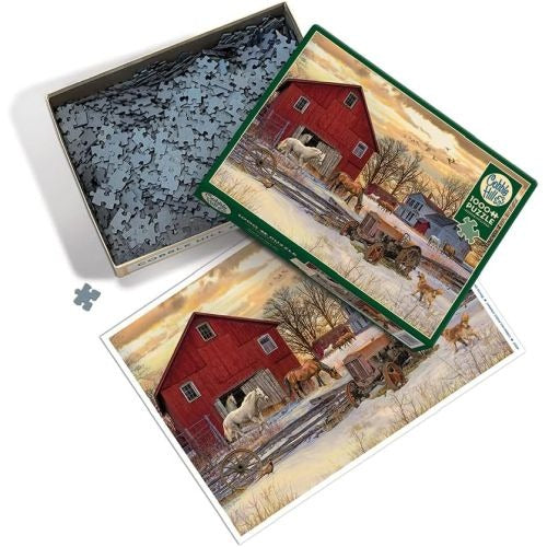 Cobble Hill Winter on the Farm Jigsaw Puzzle - 1000 pc