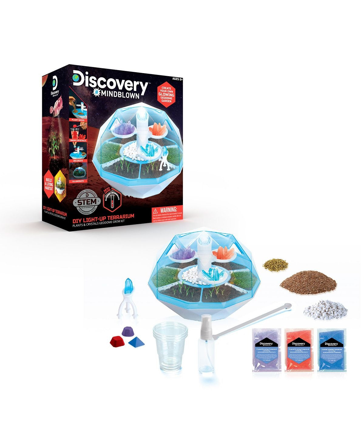 Discovery #MINDBLOWN DIY Light-Up Terrarium and Crystal Growth Kit