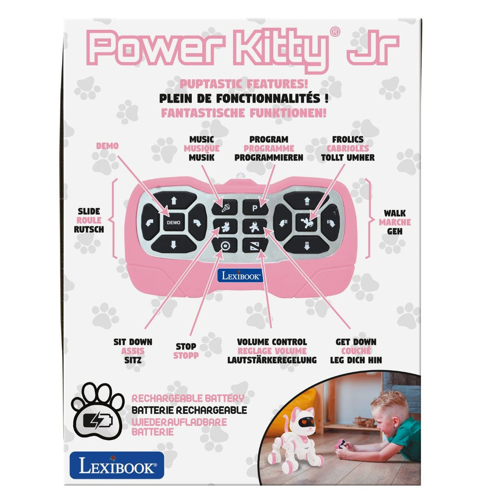 LEXIBOOK Power Kitty® Junior – My robotic cat with programming functions, dances, walk, plays music incl. remote control.