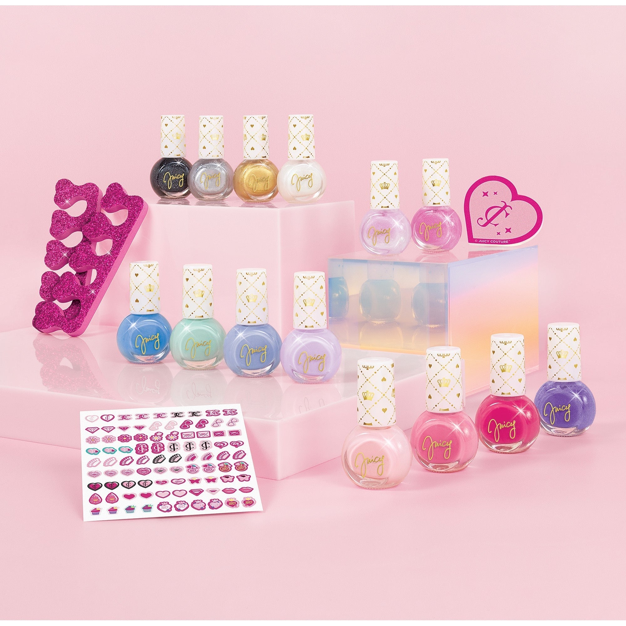 Juicy Couture Nail Polish Chic Design Set - 14 Polishes With Nail File And Toe Separators