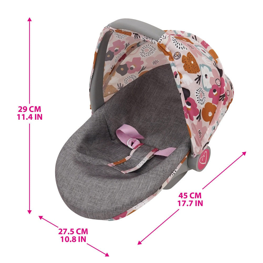 509 Crew Melange Flora 3-in-1 Doll Car Seat - Vibrant Play Accessory for Kids 3+