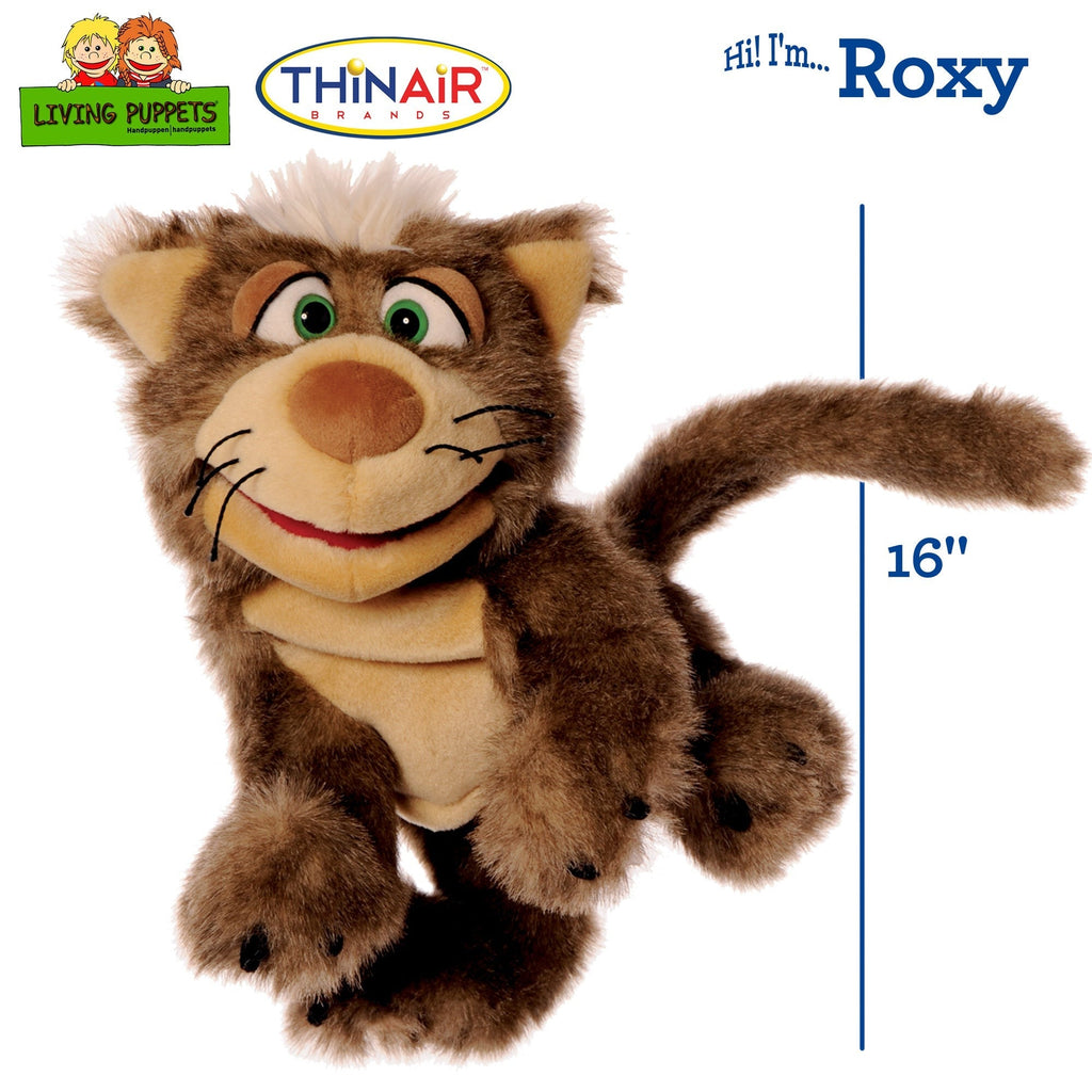 Living Puppets Roxy The Brown Cat 16" Plush Hand Puppet