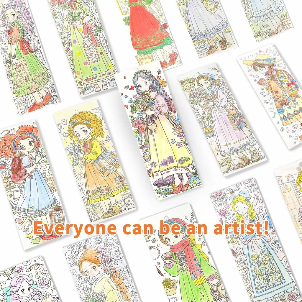 COIPlay Fairytale Princess Watercolor Art Kit With 648 Paint Blocks And 52 Coloring Cards
