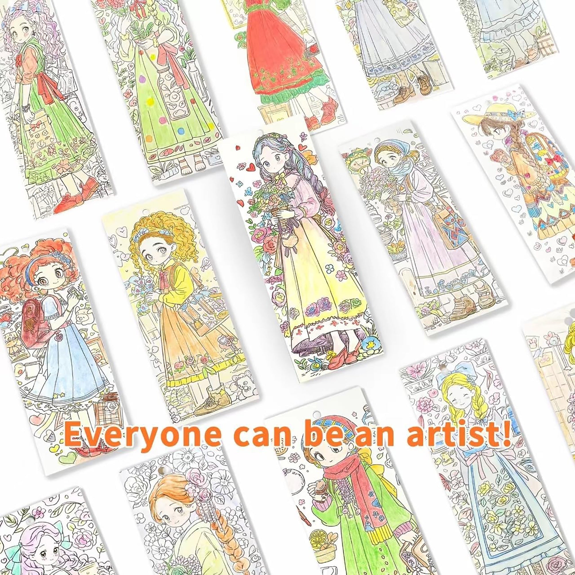 COIPlay Fairytale Princess Watercolor Art Kit With 648 Paint Blocks And 52 Coloring Cards
