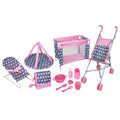 Lissi Deluxe Nursery 5-Piece Play Set with 8 Baby Doll Accessories