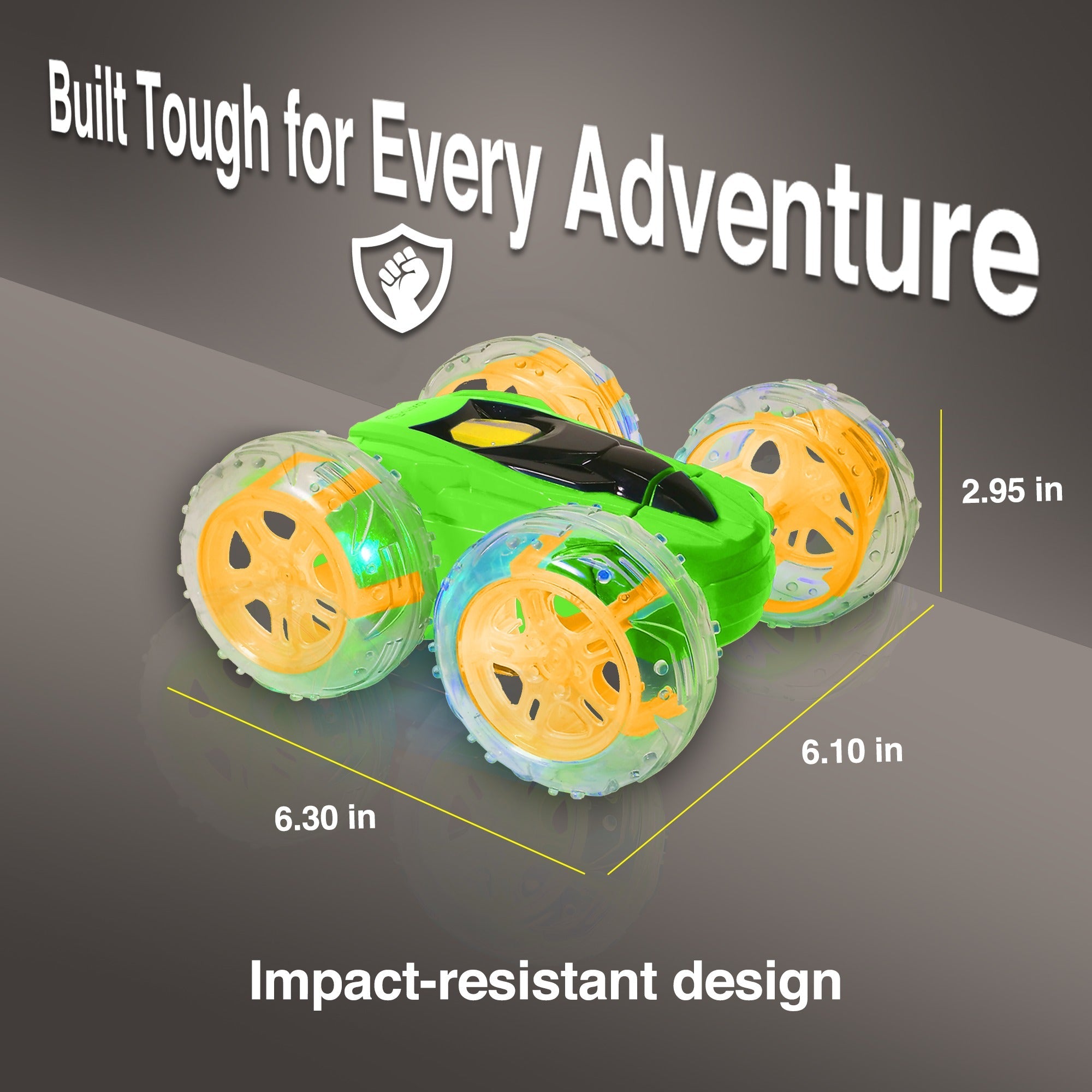 Contixo Flip Racer Remote Control Stunt Car With 360-Degree Action And LED Lights