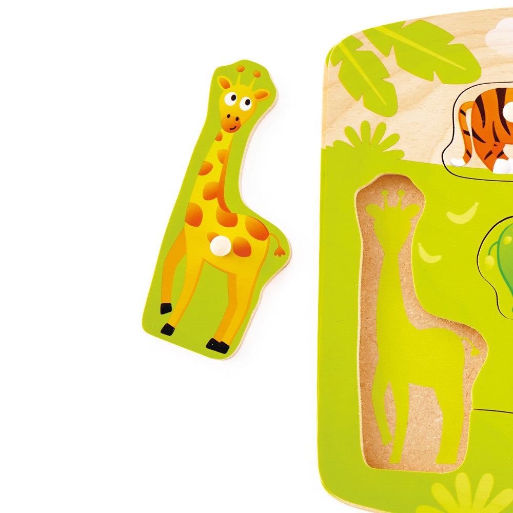 Hape Jungle Adventure 10pc Wooden Peg Puzzle