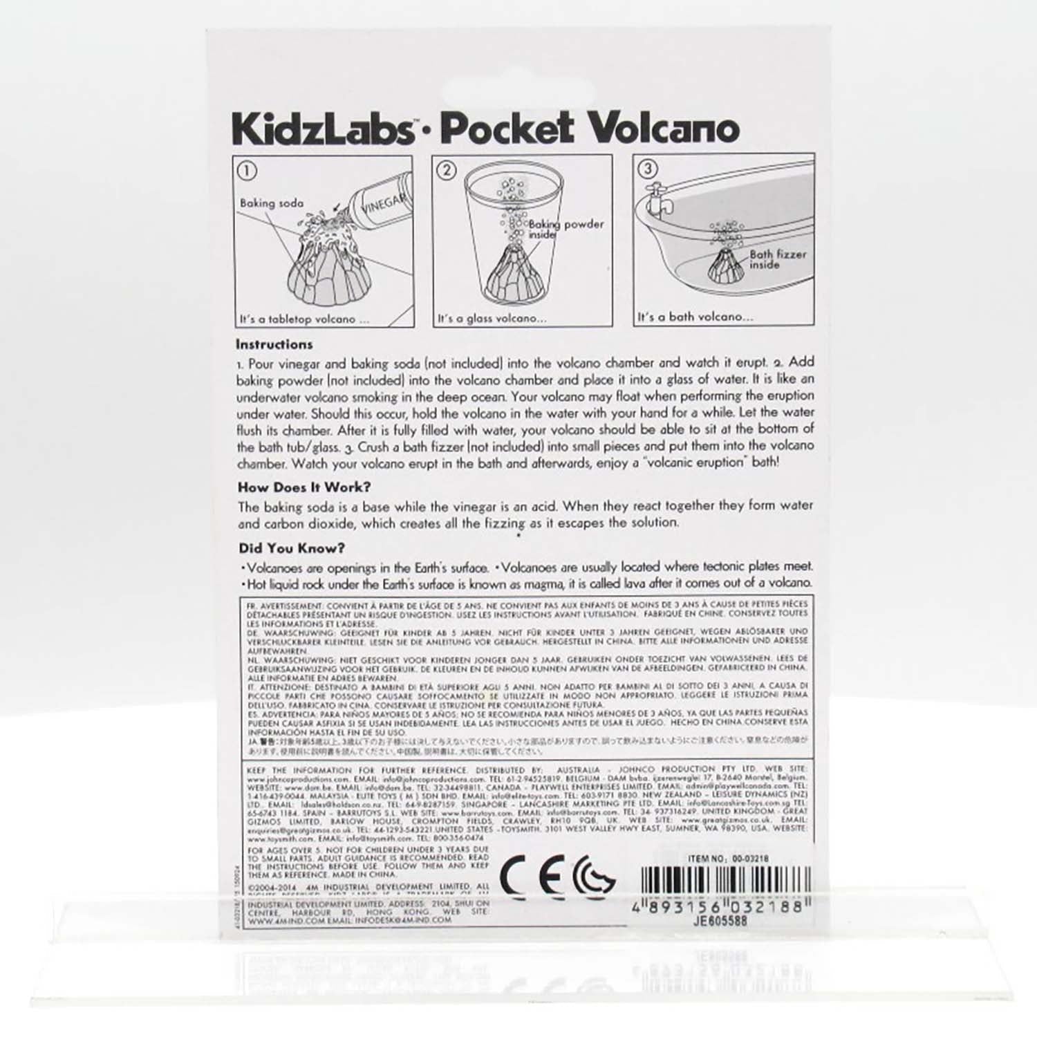 KidzLabs Pocket Volcano Eruption Science Kit