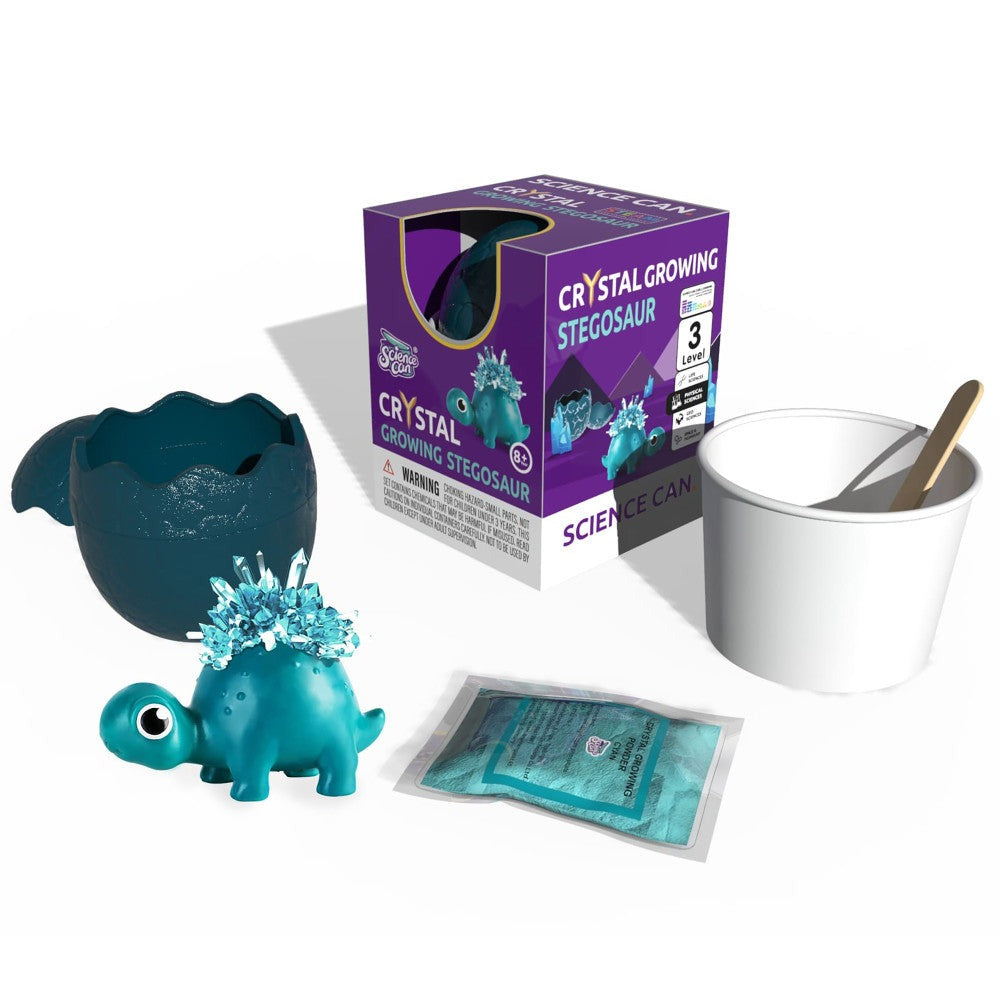 Hape Science Can Crystal Stegosaur Dinosaur Growing Kit
