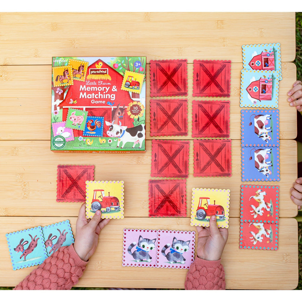 eeBoo Little Farm Memory & Matching Game With 20 Tiles