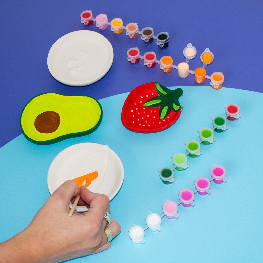 Art 101 DIY Ceramic Fruit Tray Painting Kit - Multicolor