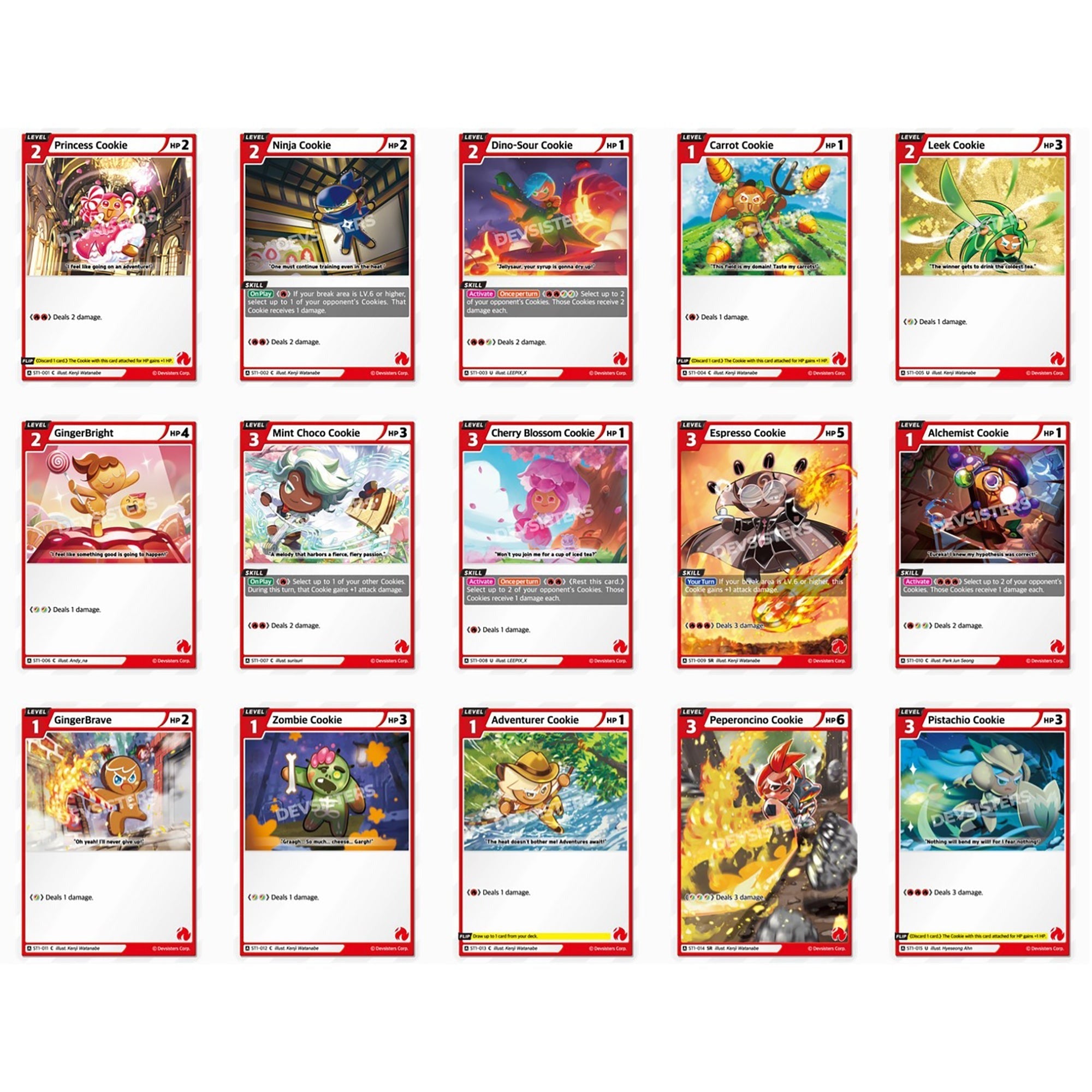 CookieRun: Braverse Trading Card Game Starter Deck 60-Card Aggressive Gameplay Pack