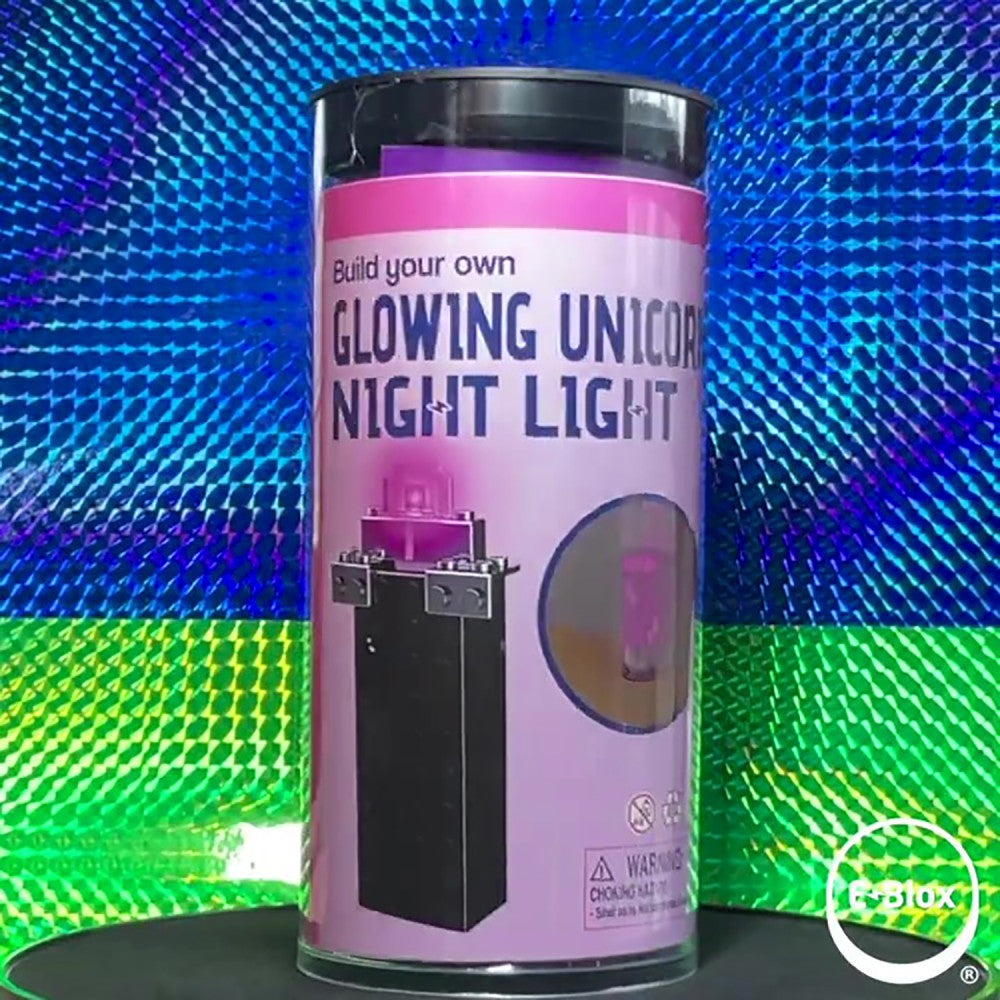 E-Blox Power Blox Unicorn Glowing Night Light - STEM Toy for Kids Ages 5+