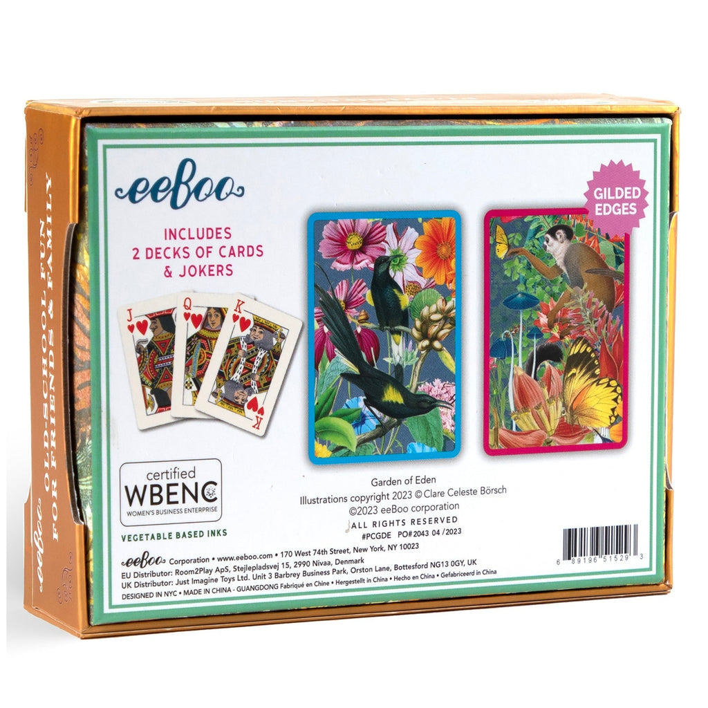 Garden of Eden Deluxe Playing Card Decks with Gilded Edges
