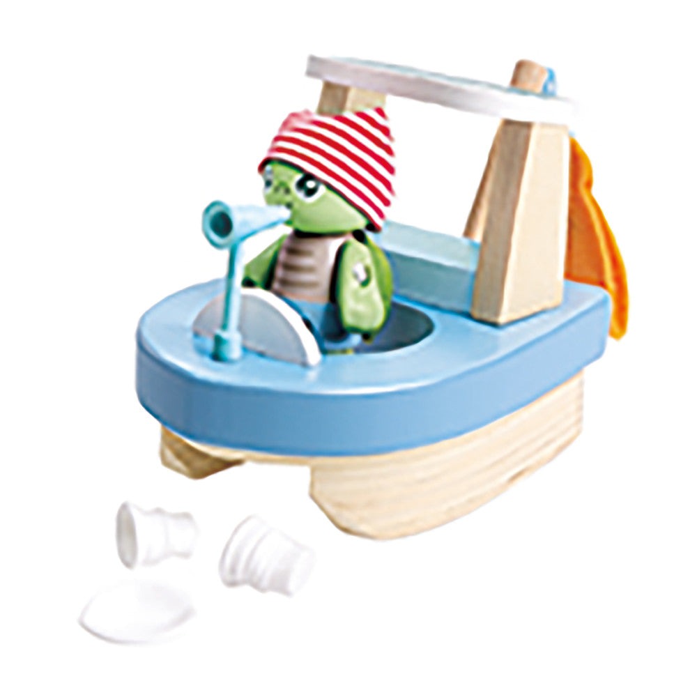 Hape Ocean Rescue Playset - 47pc Wooden 2-Level Doll House with Slide