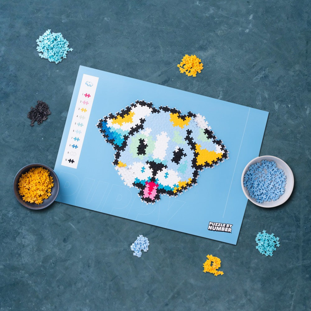 Plus-Plus Puzzle by Number Puppy - 500 Piece Construction Set for Kids Ages 5+