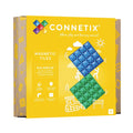 Connetix Magnetic Tiles Rainbow Blue & Green Base Plate Set, 2 Pieces
