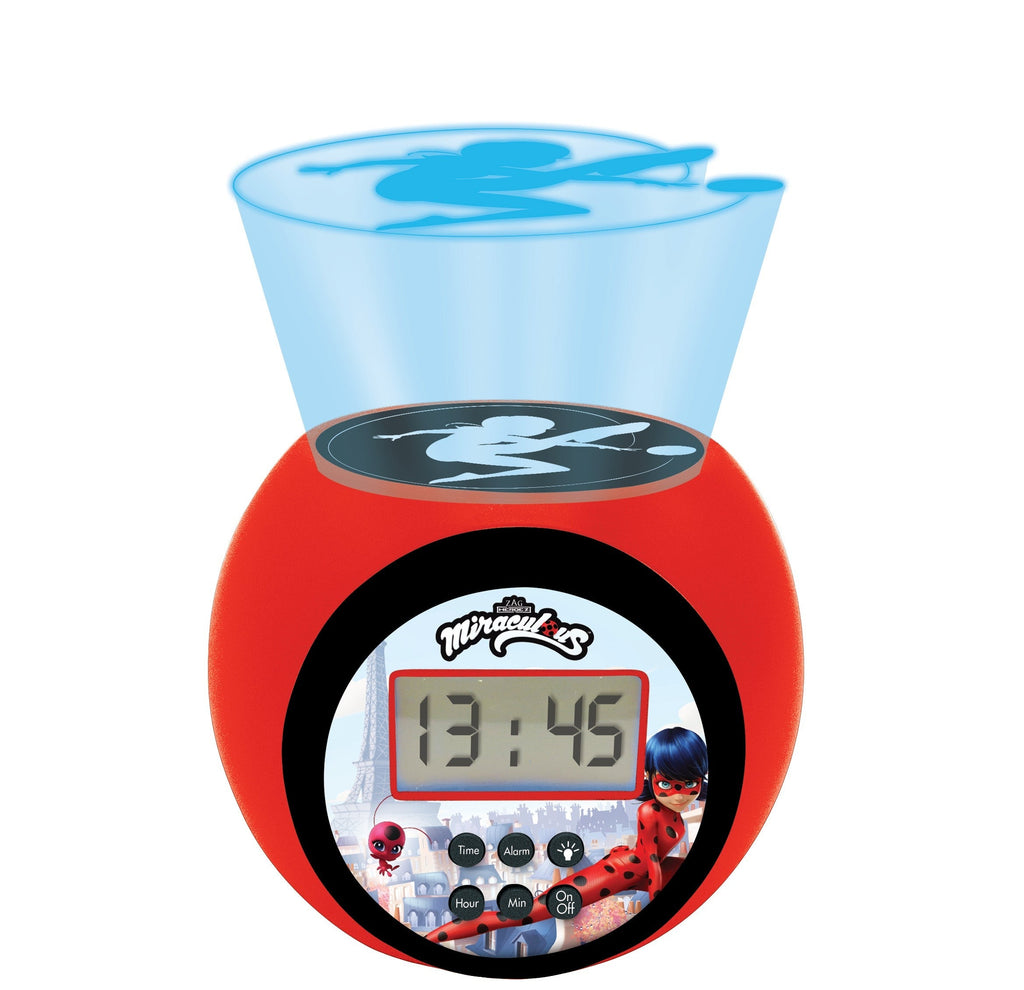 Miraculous Ladybug Projector Alarm Clock - Kids' Nightlight - Red