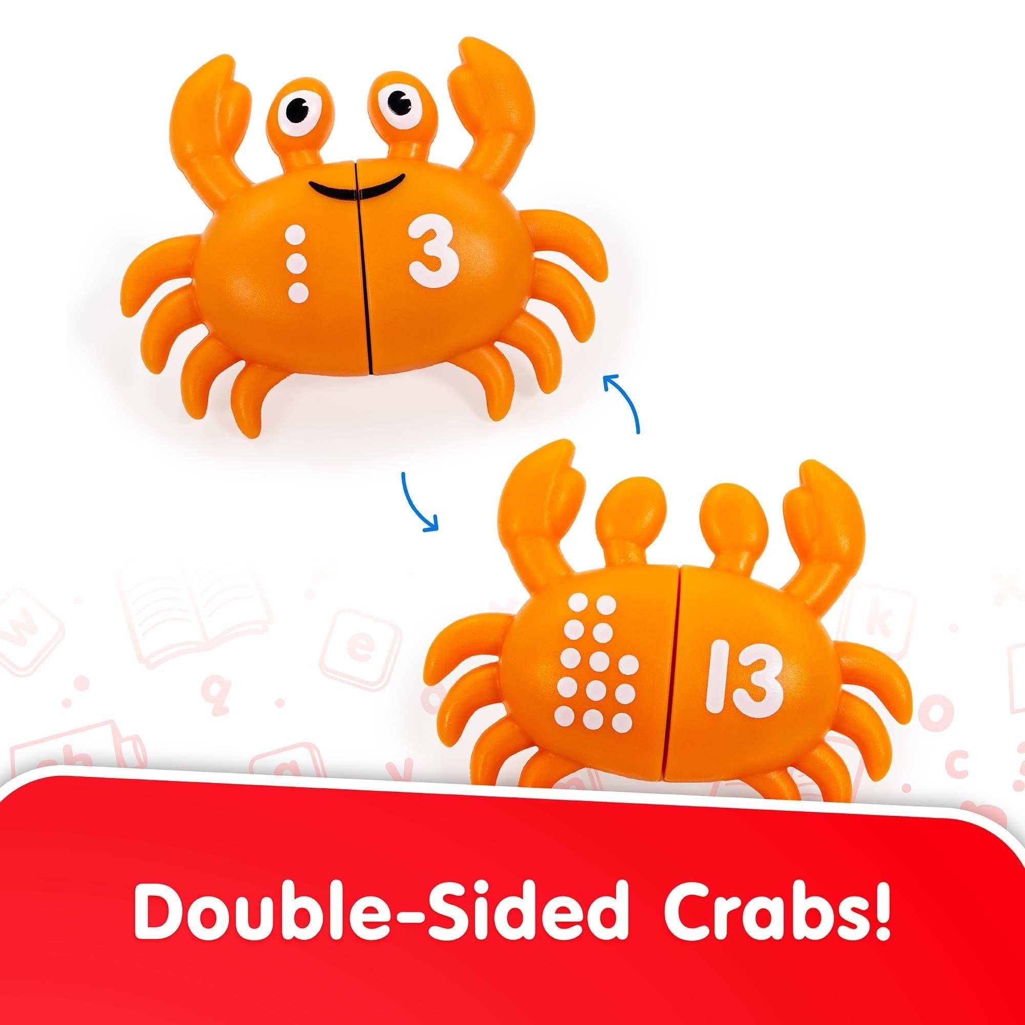 Counting Crabs Hands-On Math Learning Game With Double-Sided Number Matching